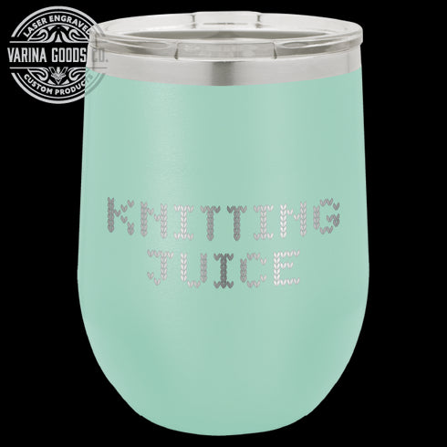 Laser Engraved Knitting Juice Wine Tumbler